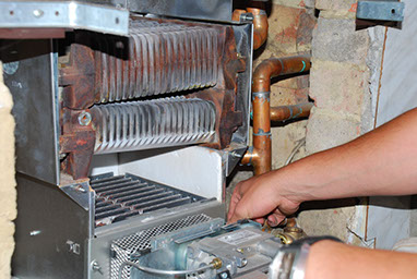 boiler  service and cleanup