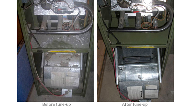 furnace service  after and before